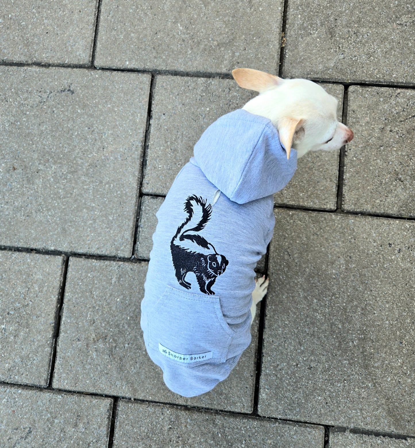 Sweat à capuche en bambou pour chien - Gris chiné clair