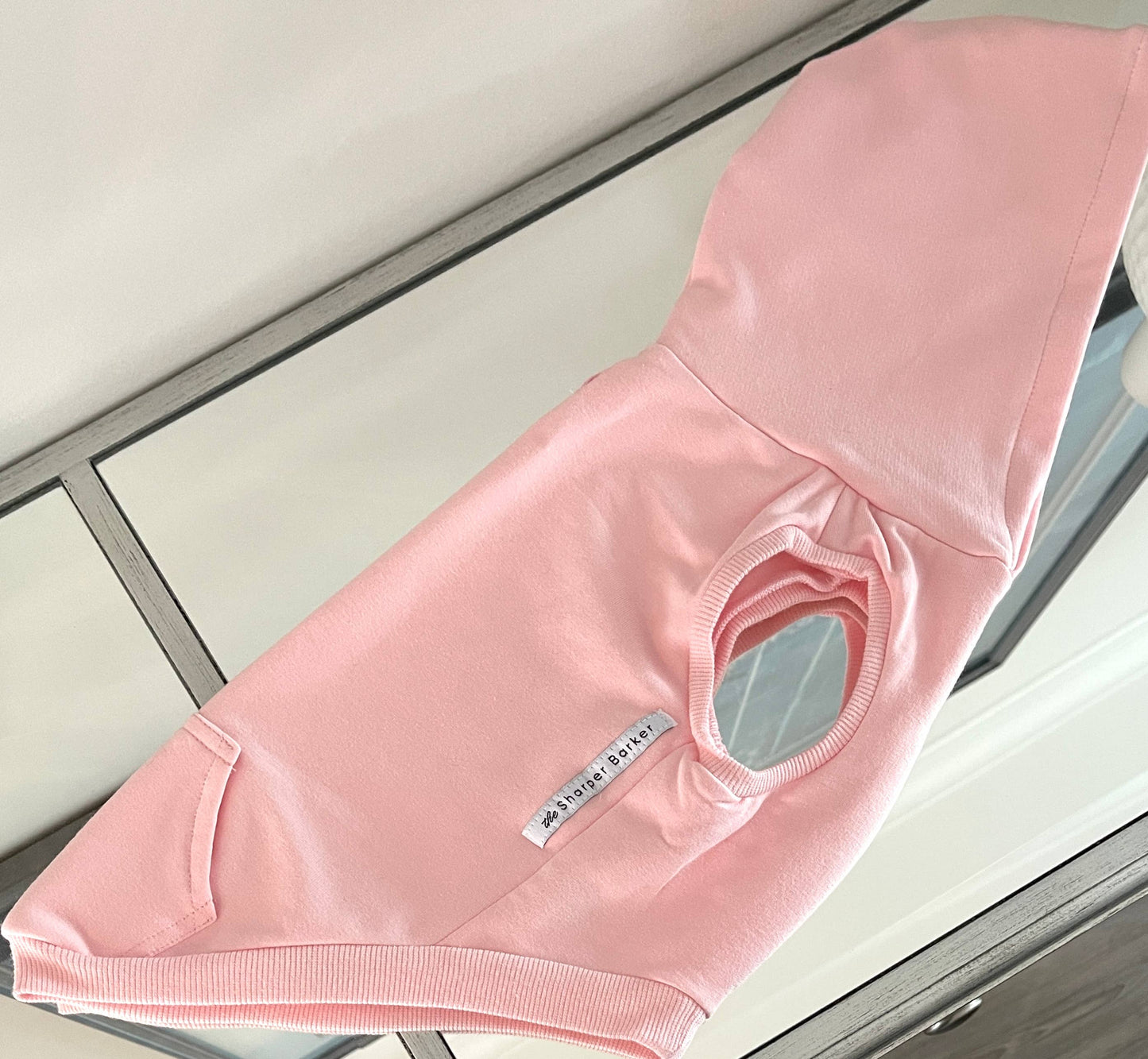 Sweat à capuche en bambou pour chien - Rose