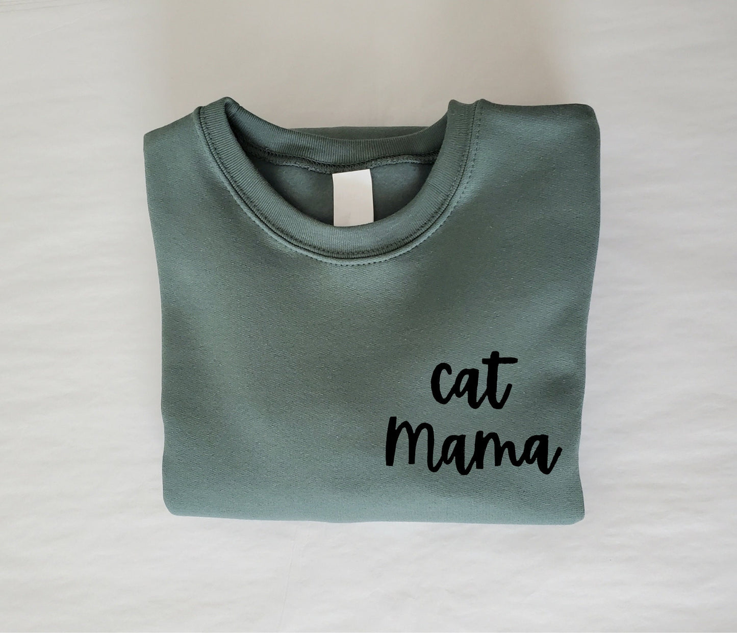 Cat mama sweatshirt, unisex hand printed sweater, cute cat crewneck, cat lover gift, cat mom, crazy cat lady, calligraphy, ethical fashion
