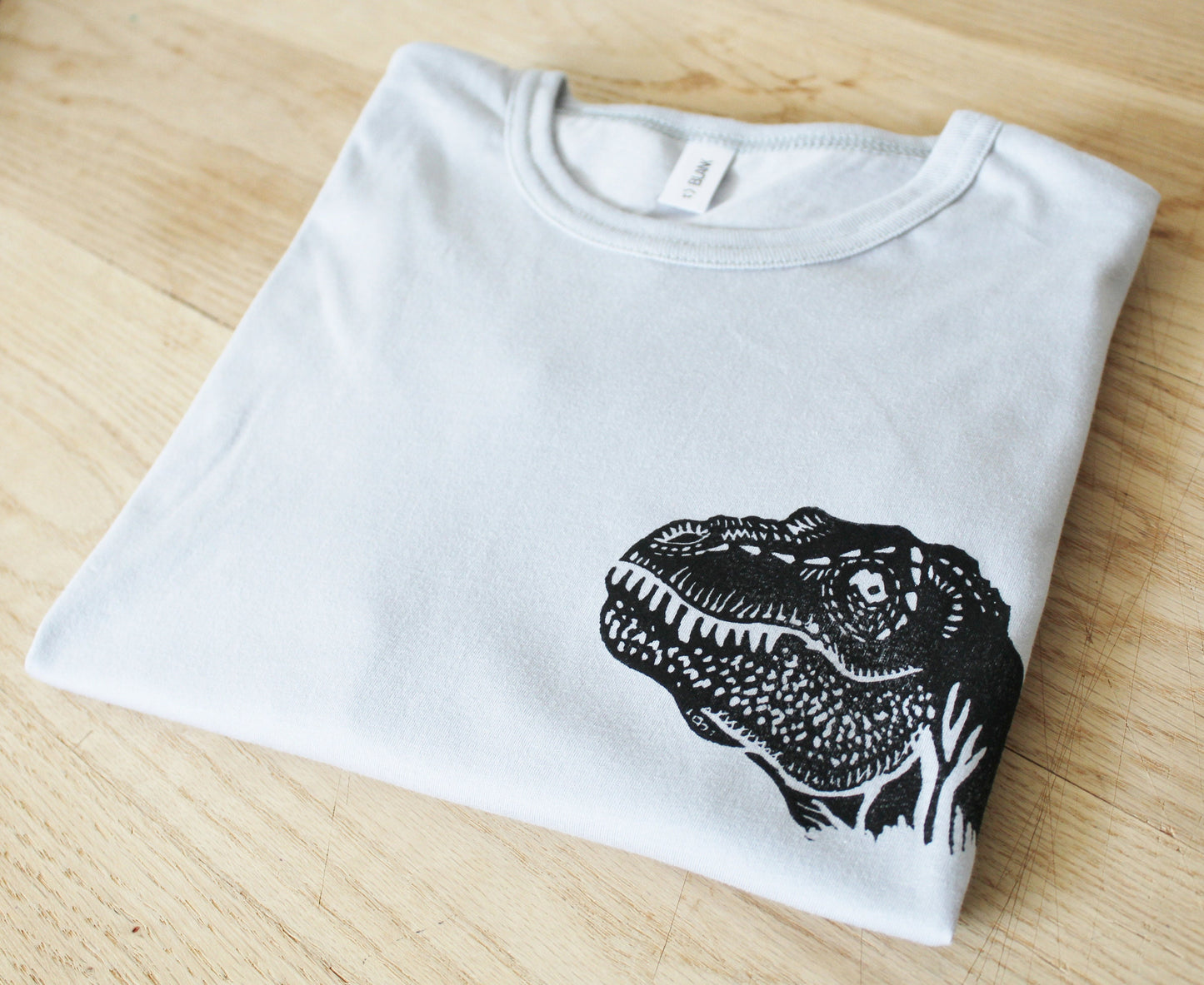 Dinosaur t-shirt, t-rex UNISEX tshirt, tyrannosaurus rex hand printed tee, dino clothing, block print design, ethical fashion, gift for him