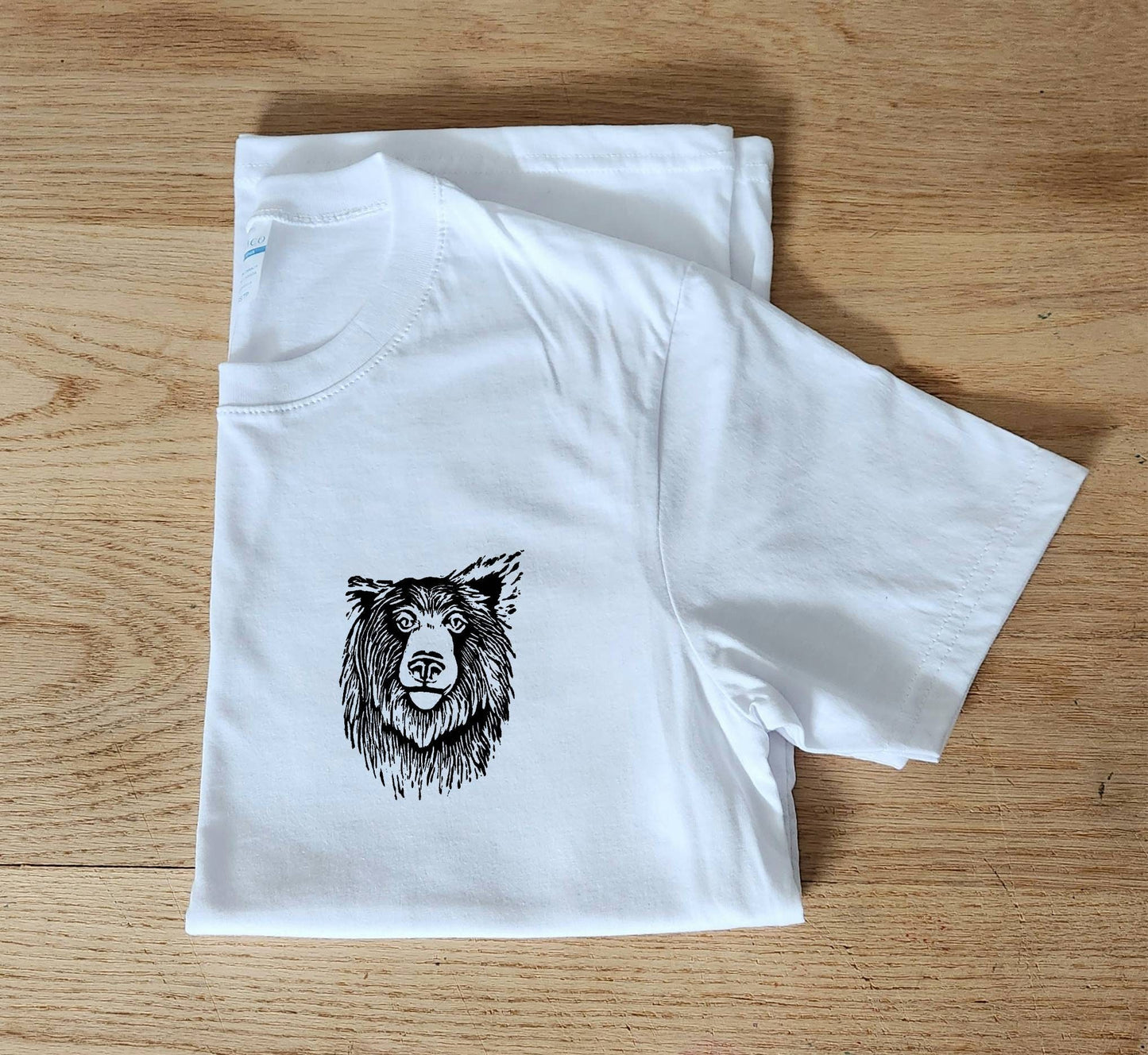 Bear t-shirt, UNISEX grizzly bear shirt, black bear hand printed tee, bear clothing, hand stamped design, block print lino shirt