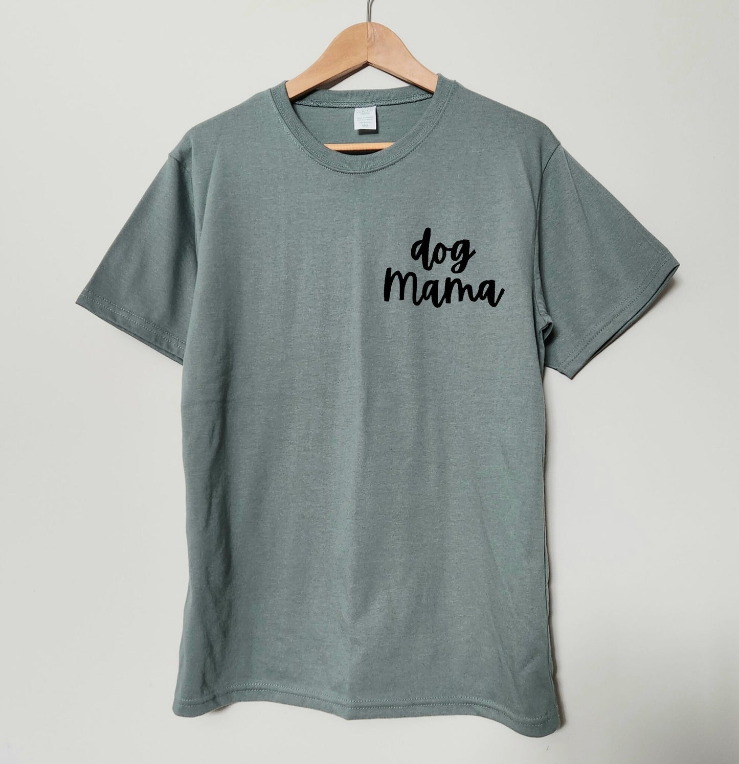 Dog mama t-shirt, hand printed unisex tshirt, dog lover gift, dog mom shirt, calligraphy tee, ethical fall fashion