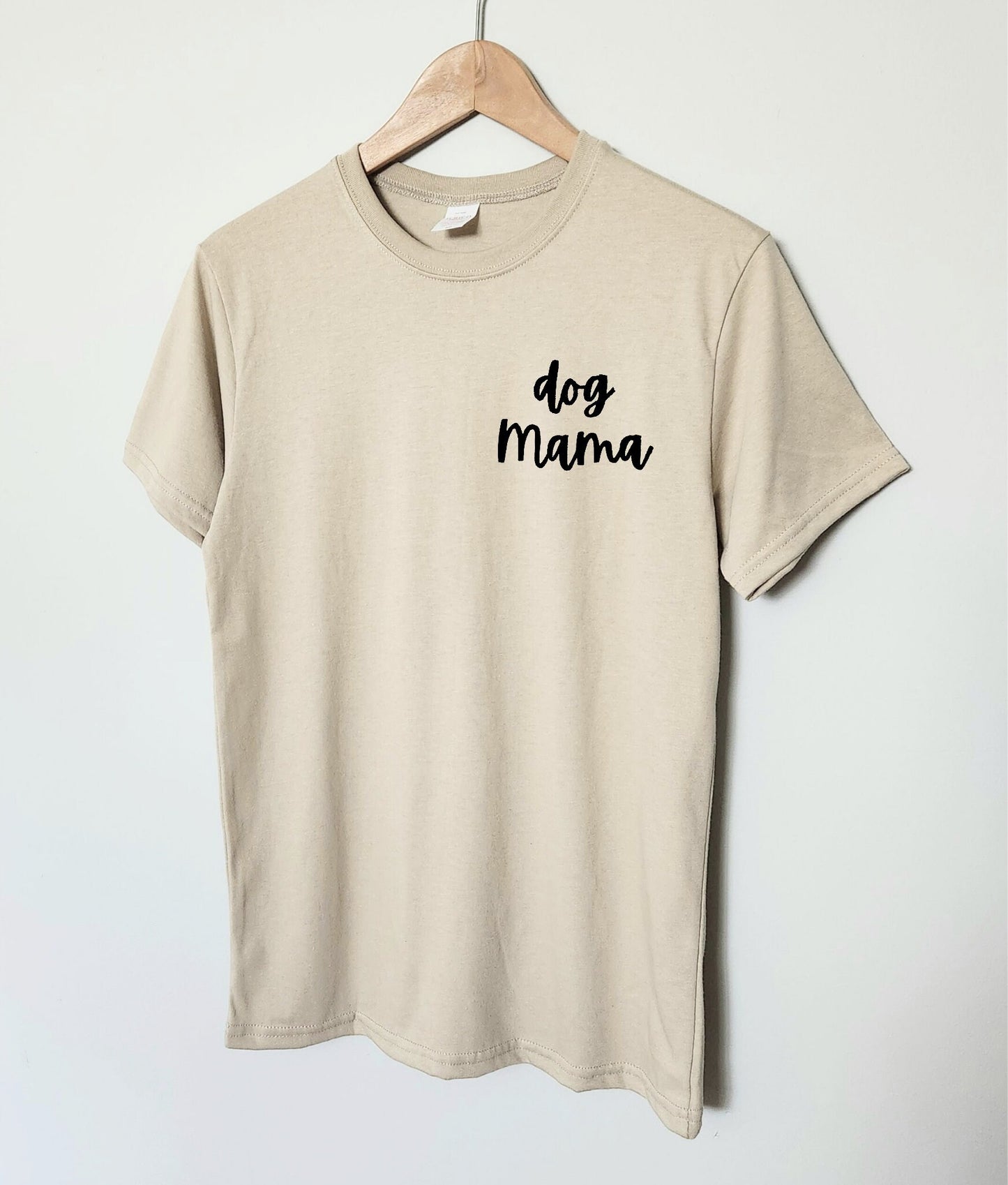 Dog mama t-shirt, hand printed unisex tshirt, dog lover gift, dog mom shirt, calligraphy tee, ethical fall fashion