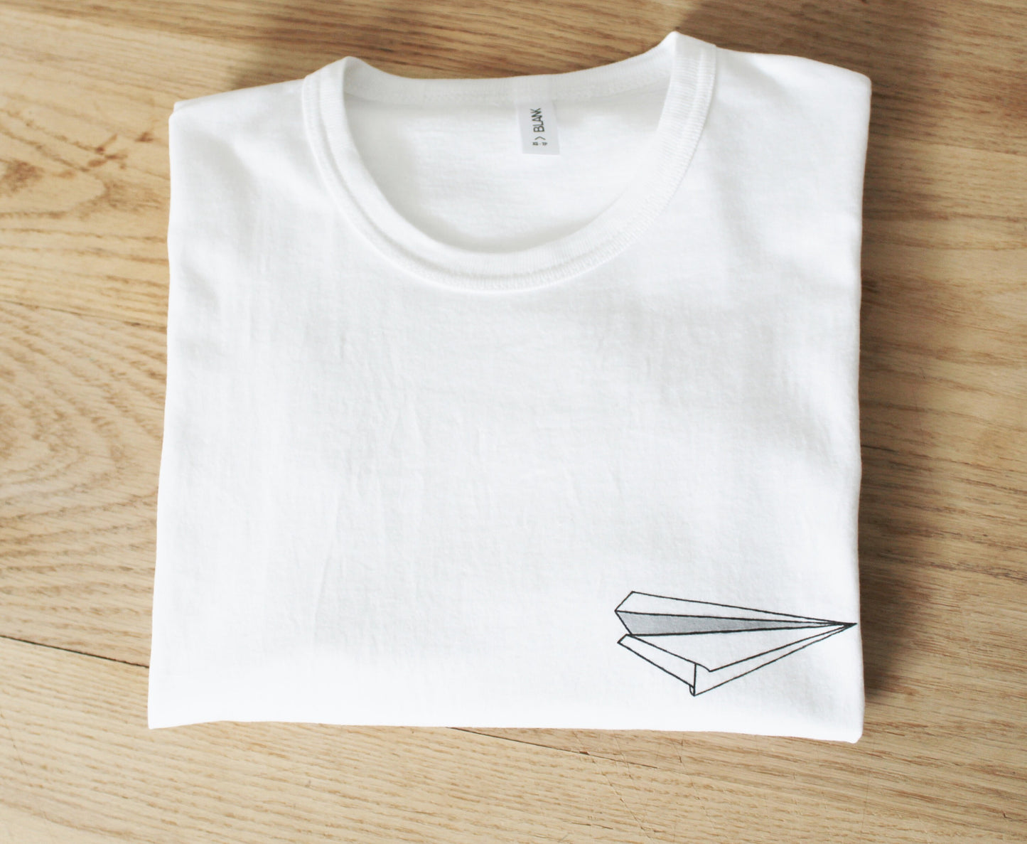 Paper plane t-shirt, hand painted UNISEX pocket shirt, aviation tee, minimalist fashion, unique clothing, crewneck, gift for him