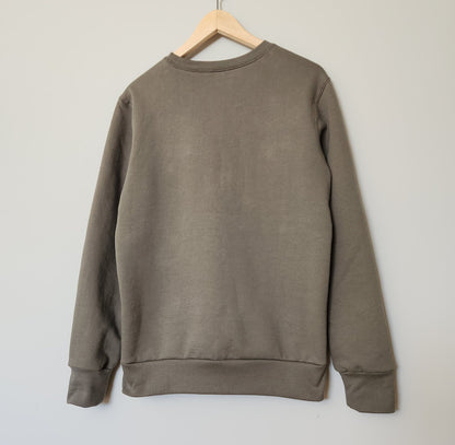 Sweat-shirt papillon, col d’équipage unisexe en coton biologique, motif papillons imprimés en bloc partout, mode d’automne éthique