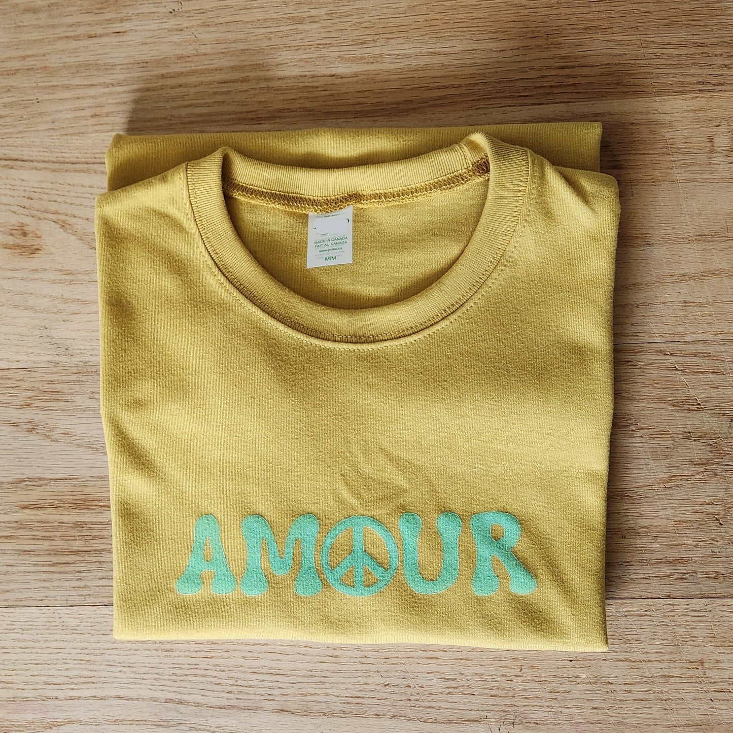 Amour t-shirt, hand printed love UNISEX tshirt, peace and love graphic print tee, minimalist block print design, ethical summer fashion